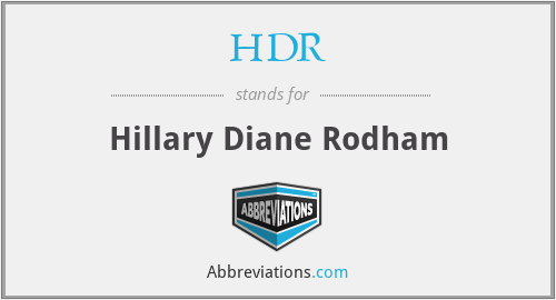 What is the abbreviation for hillary diane rodham?